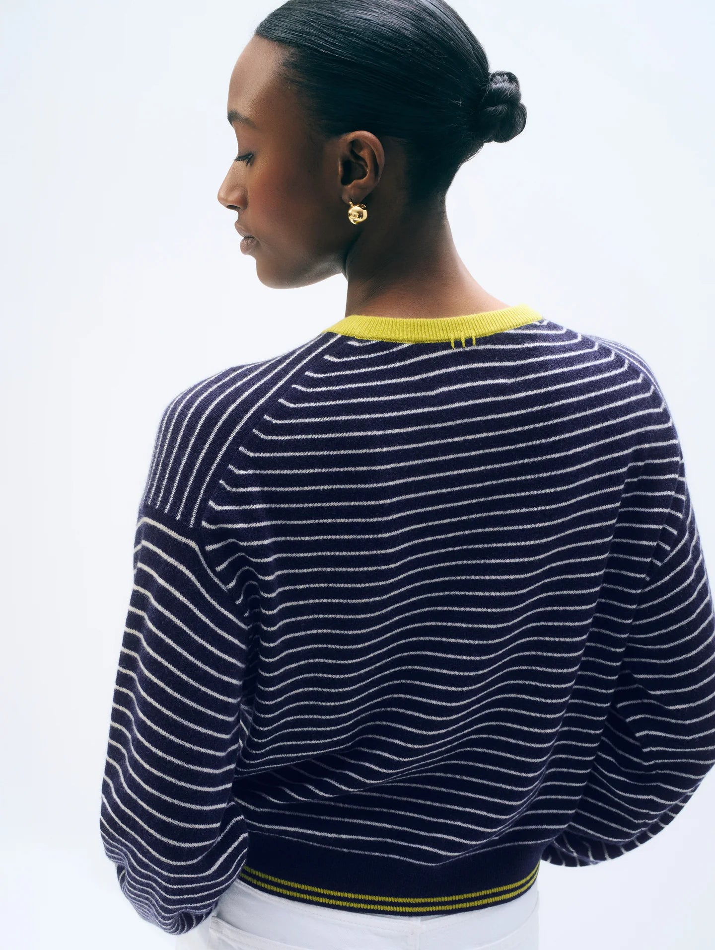 STRIPED CASHMERE CREWNECK