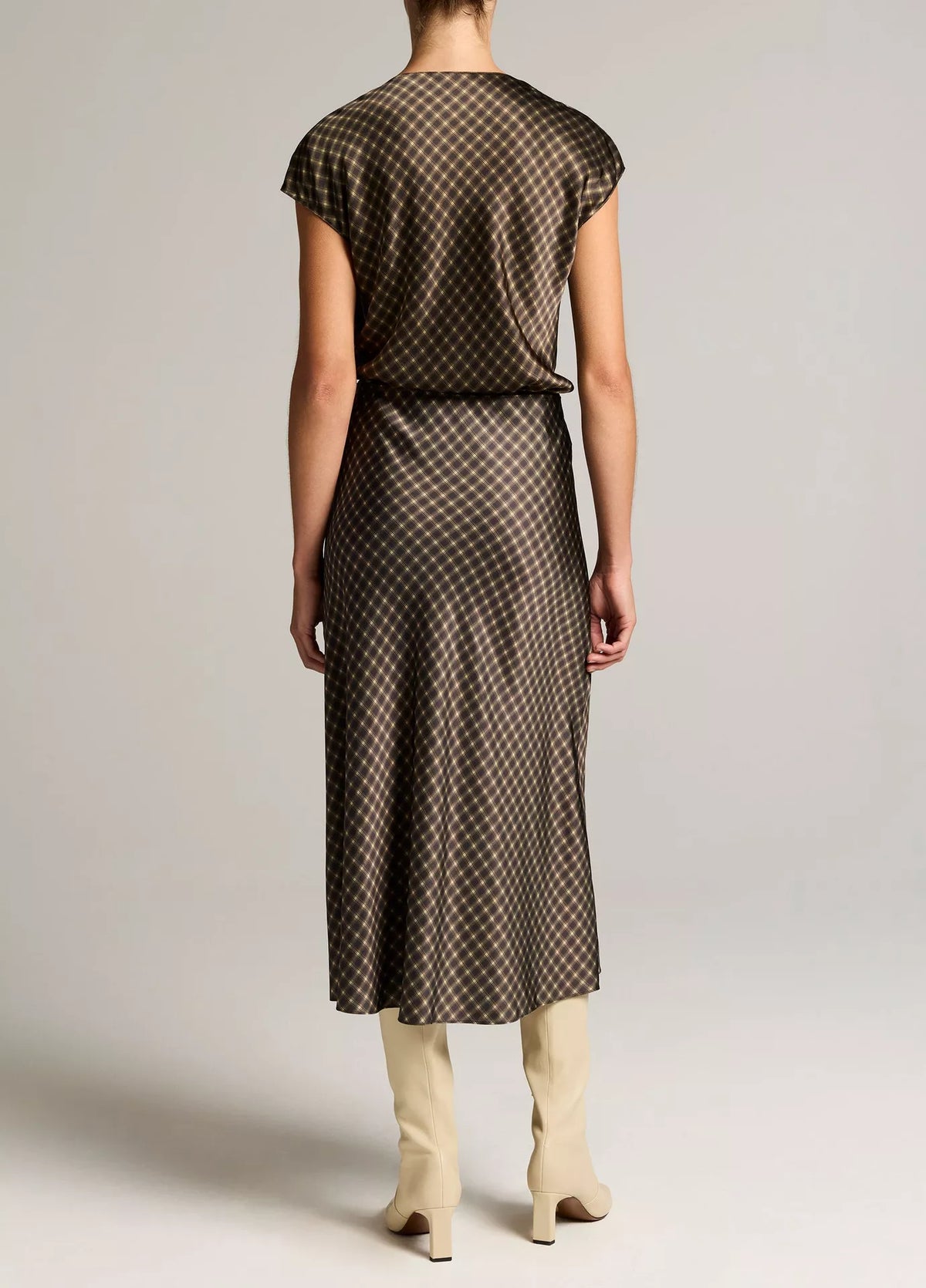 PLAID OMBRE SKIRT