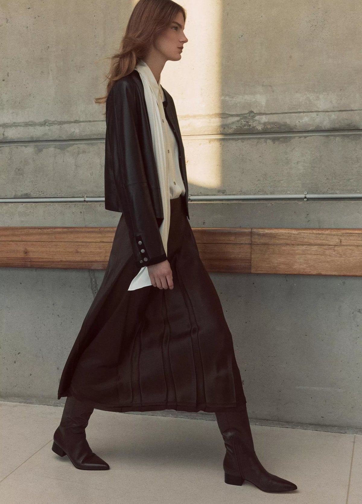 Creased Pleated Skirt
