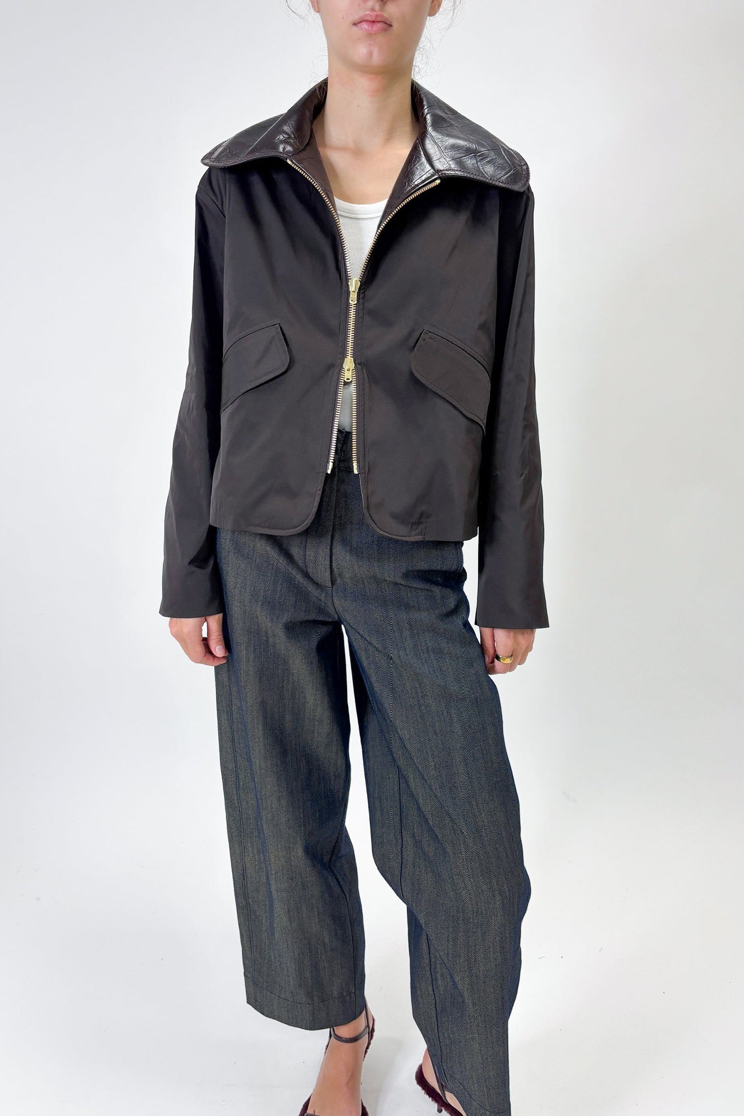 FAUX CROC JACKET