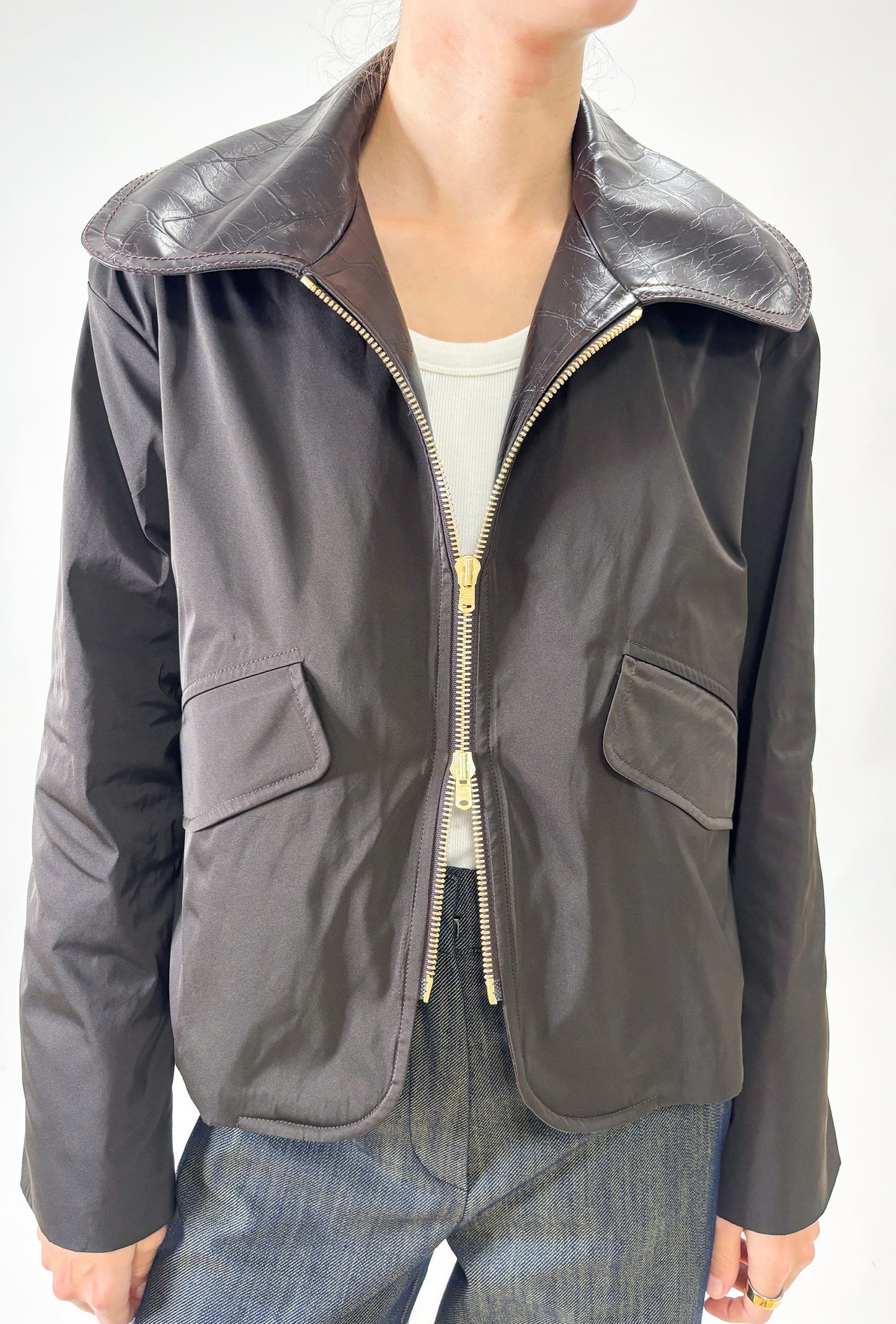 FAUX CROC JACKET