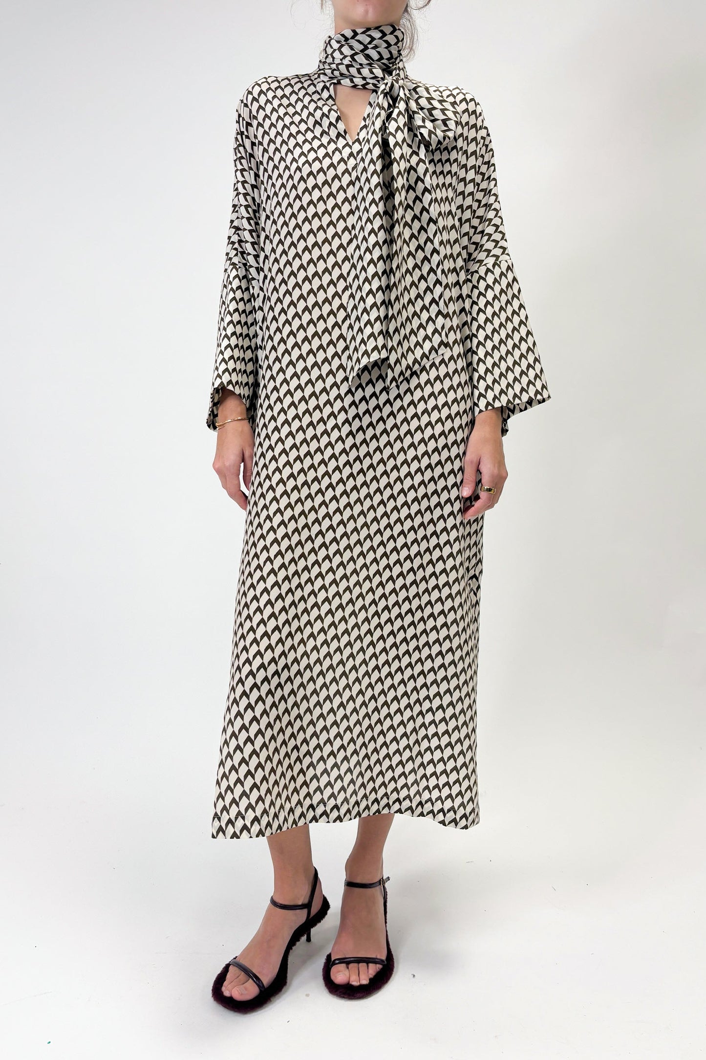 SILK TIE DRESS