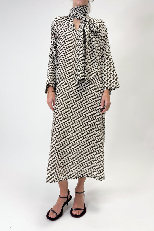 SILK TIE DRESS