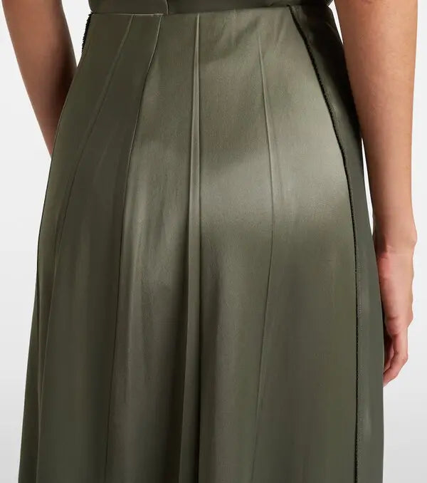 CREASED PLEATED SKIRT