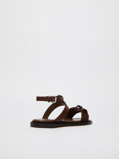 JEWELED LEATHER SANDALS