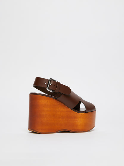 LEATHER WOOD CLOG