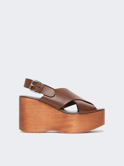 LEATHER WOOD CLOG