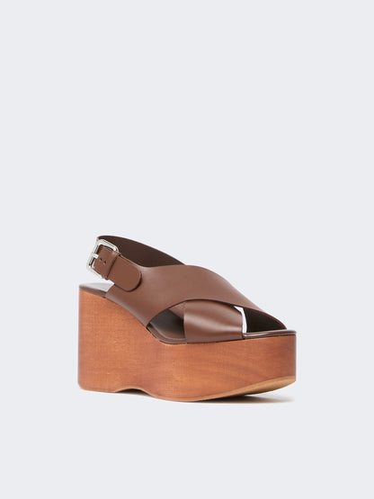 LEATHER WOOD CLOG
