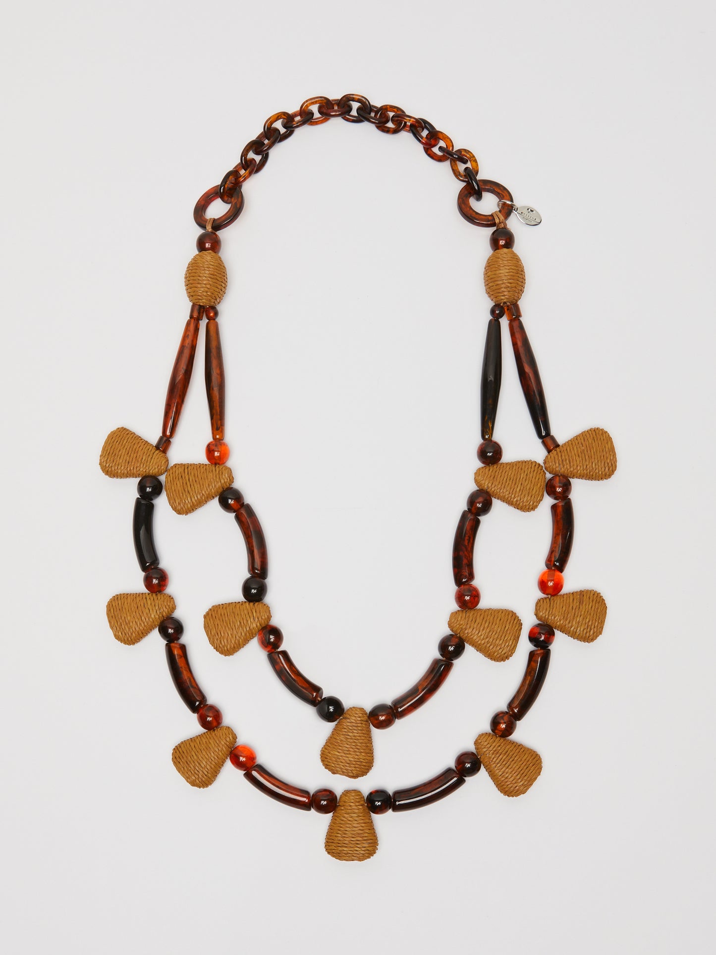 RESIN RAFFIA NECKLACE