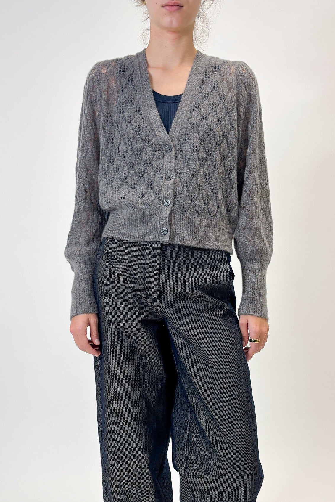 POINTELLE CARDIGAN
