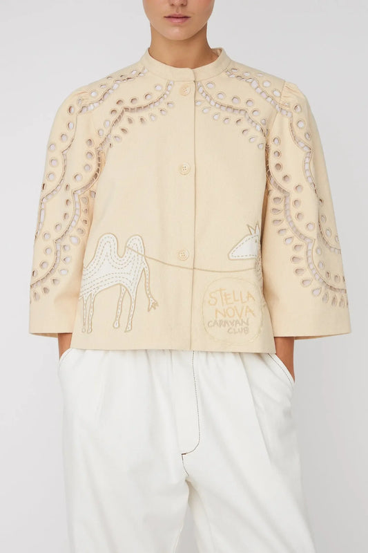 EMBROIDERED ANGLAISE JACKET