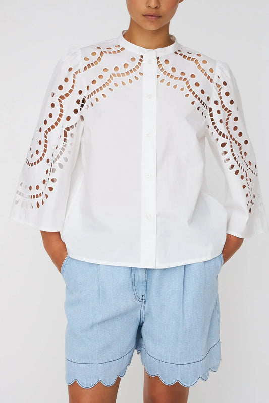 EMBROIDERED ANGLAISE SHIRT