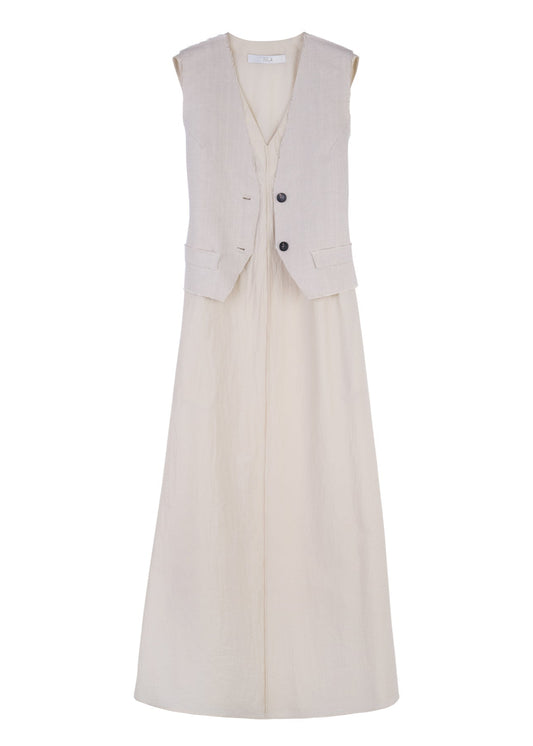 Fiona Dress, Oat