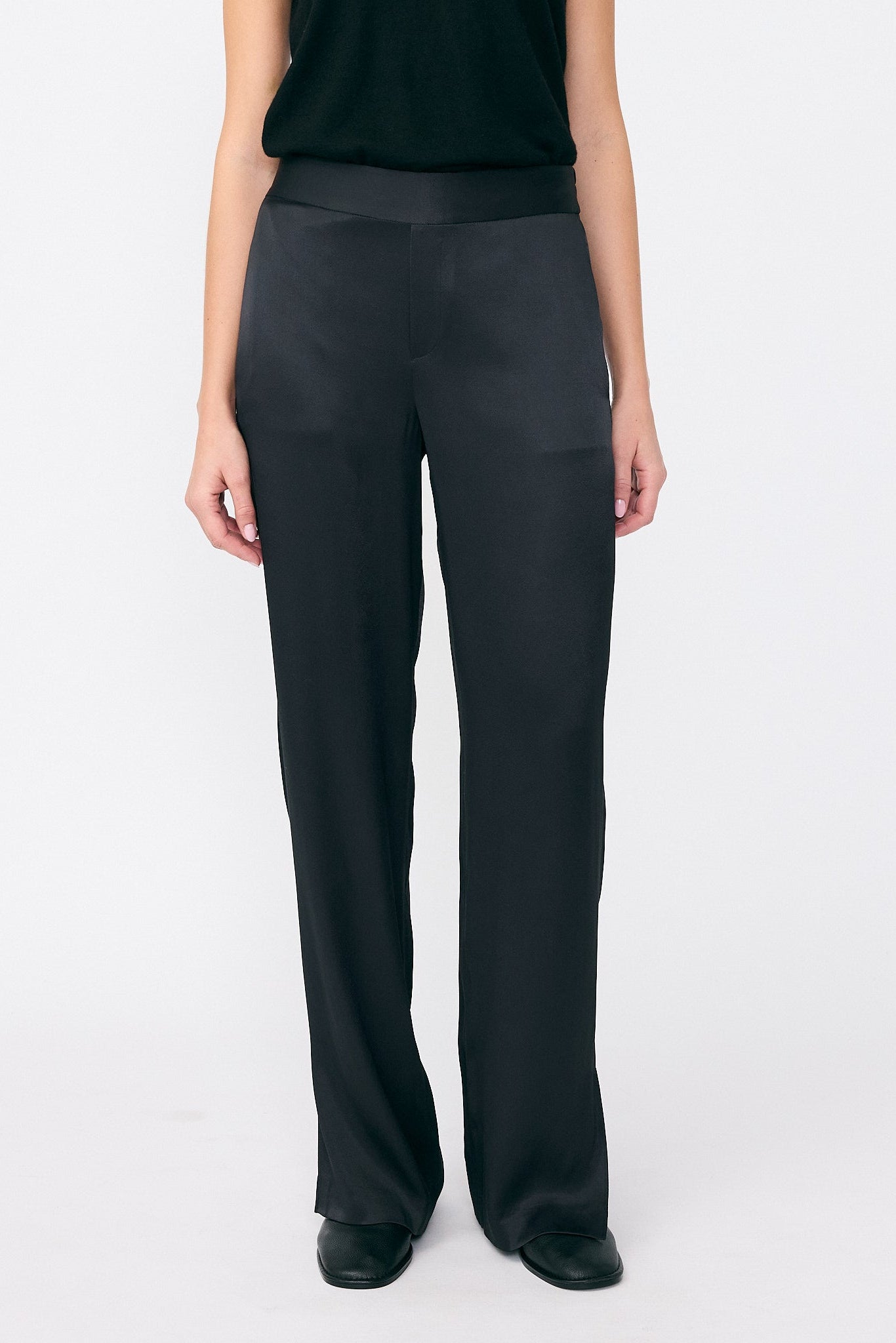 STRAIGHT SILK TROUSER