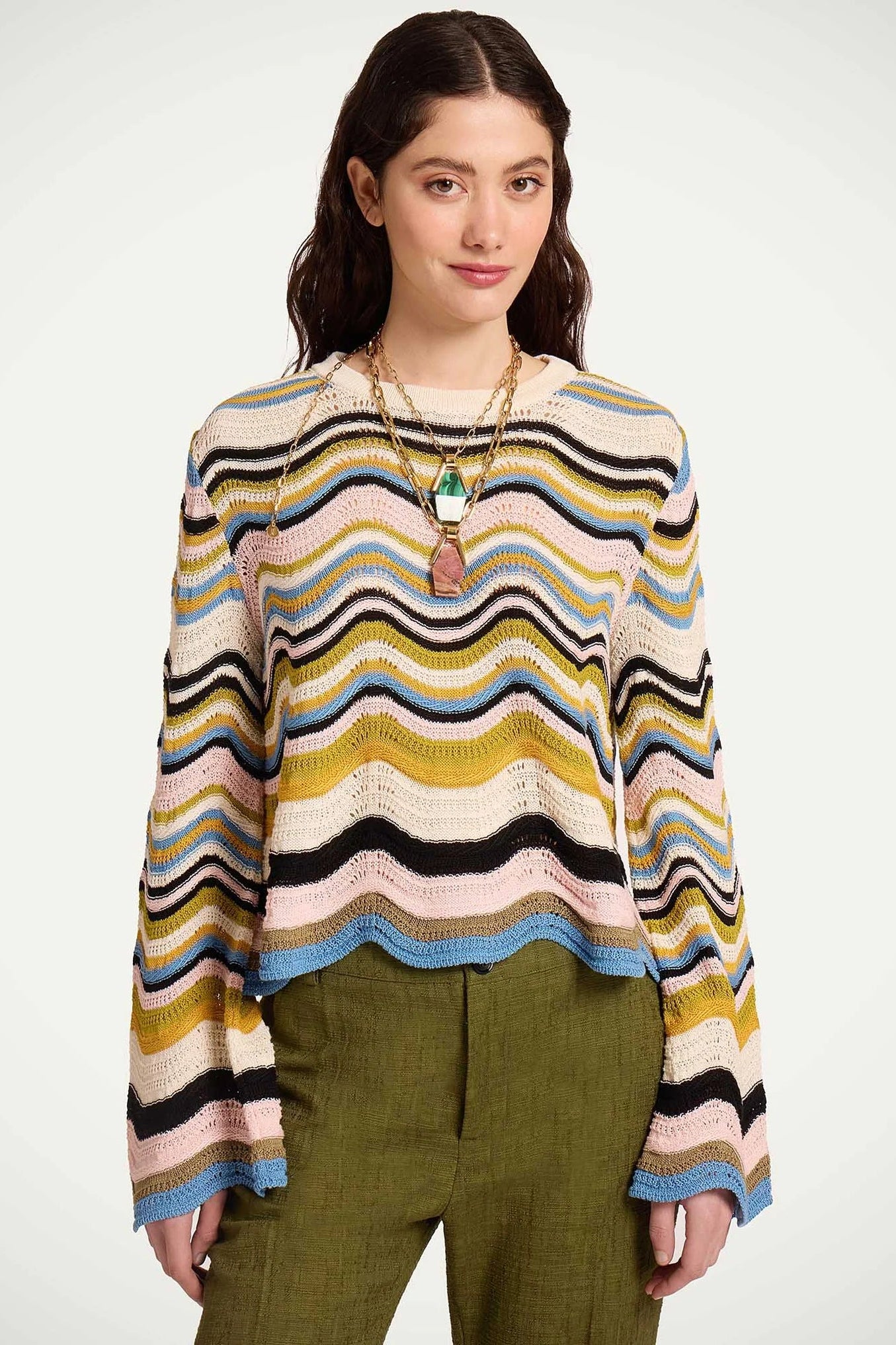 CHEVRON COTTON KNIT