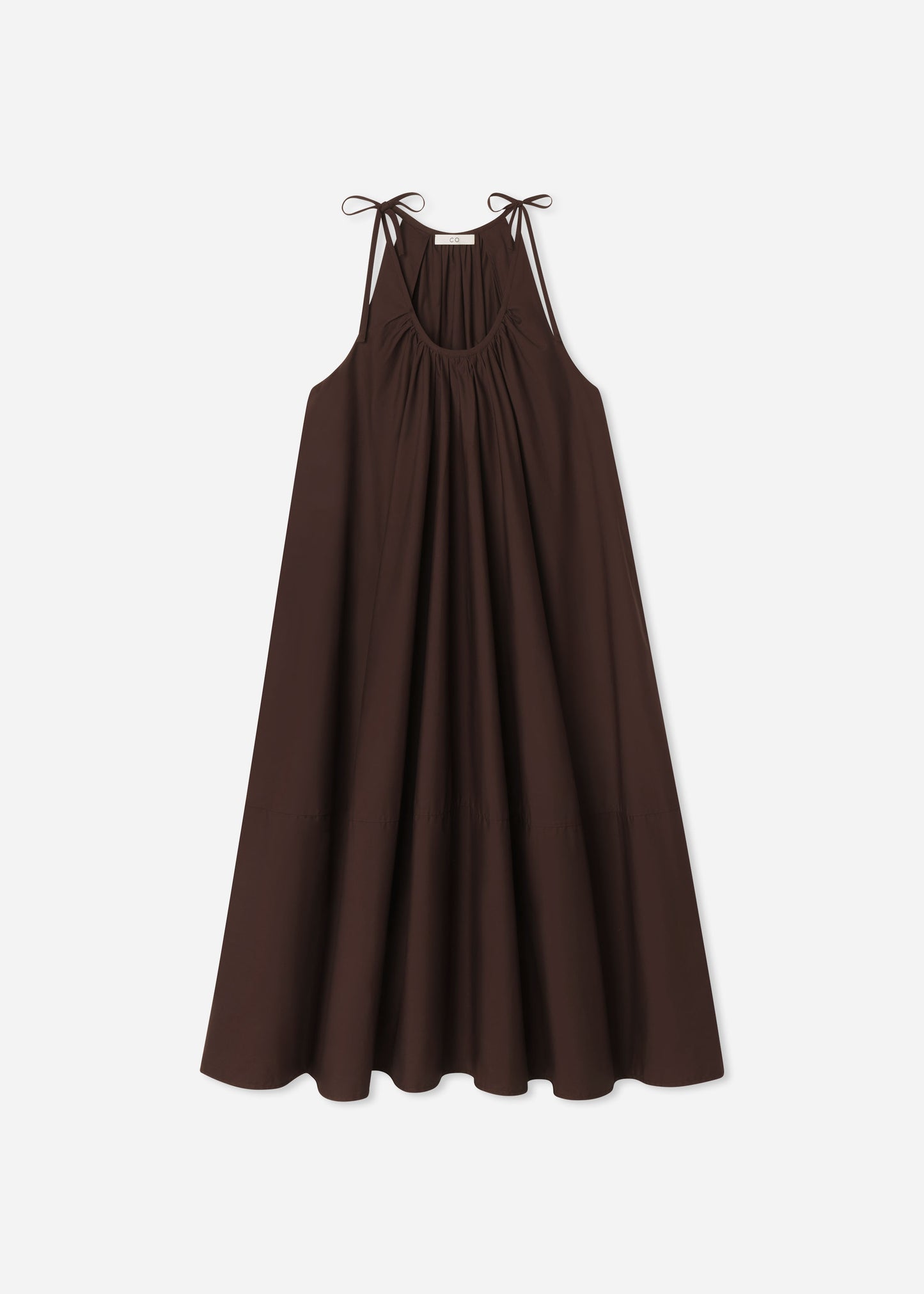 GATHERED HALTER DRESS