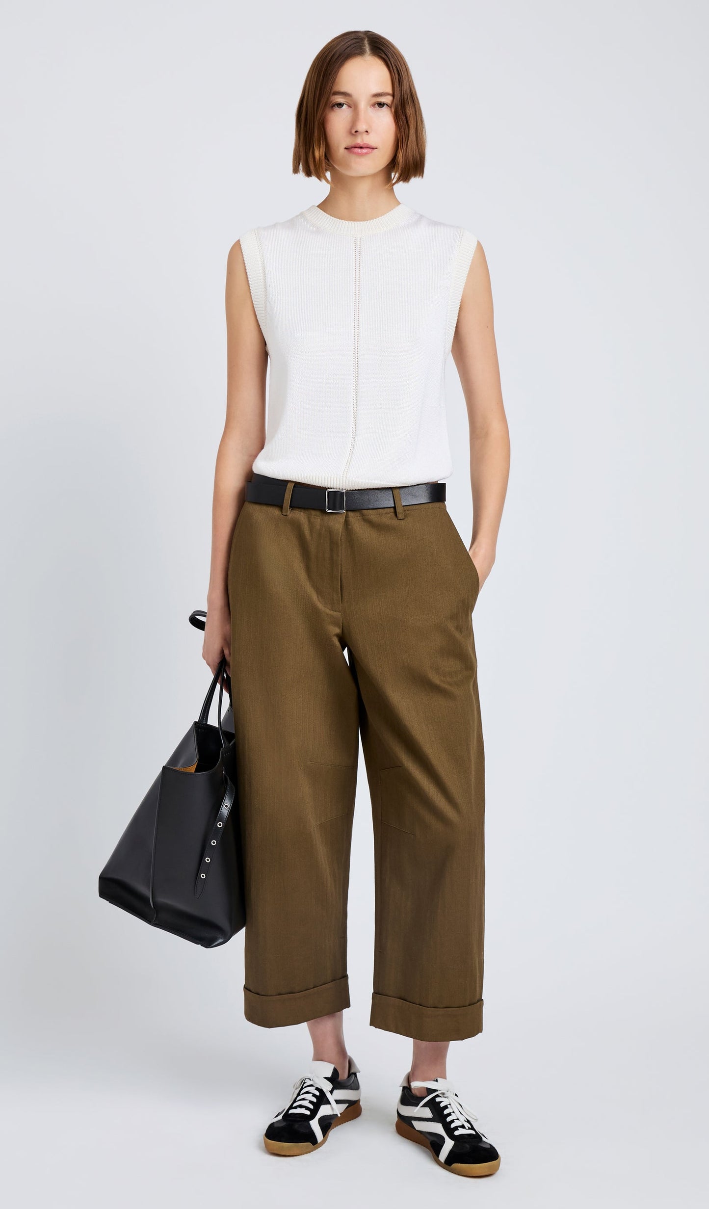 Dori Pant in Fine Herringbone