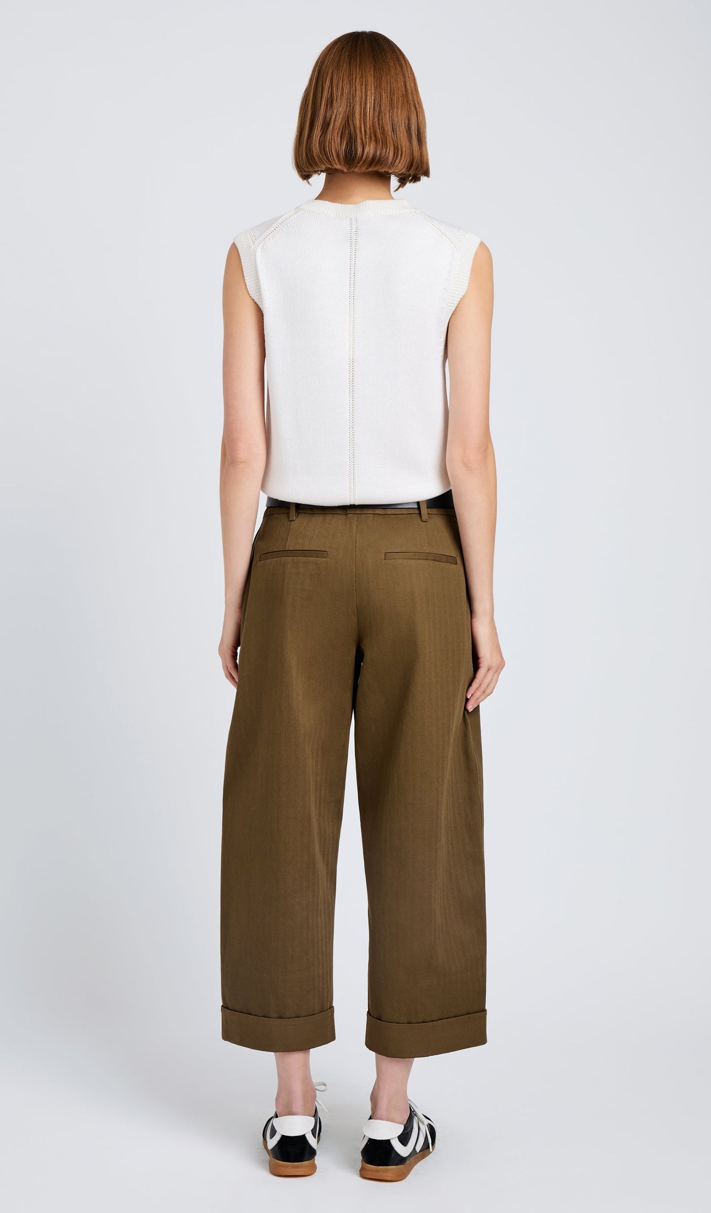 Dori Pant in Fine Herringbone