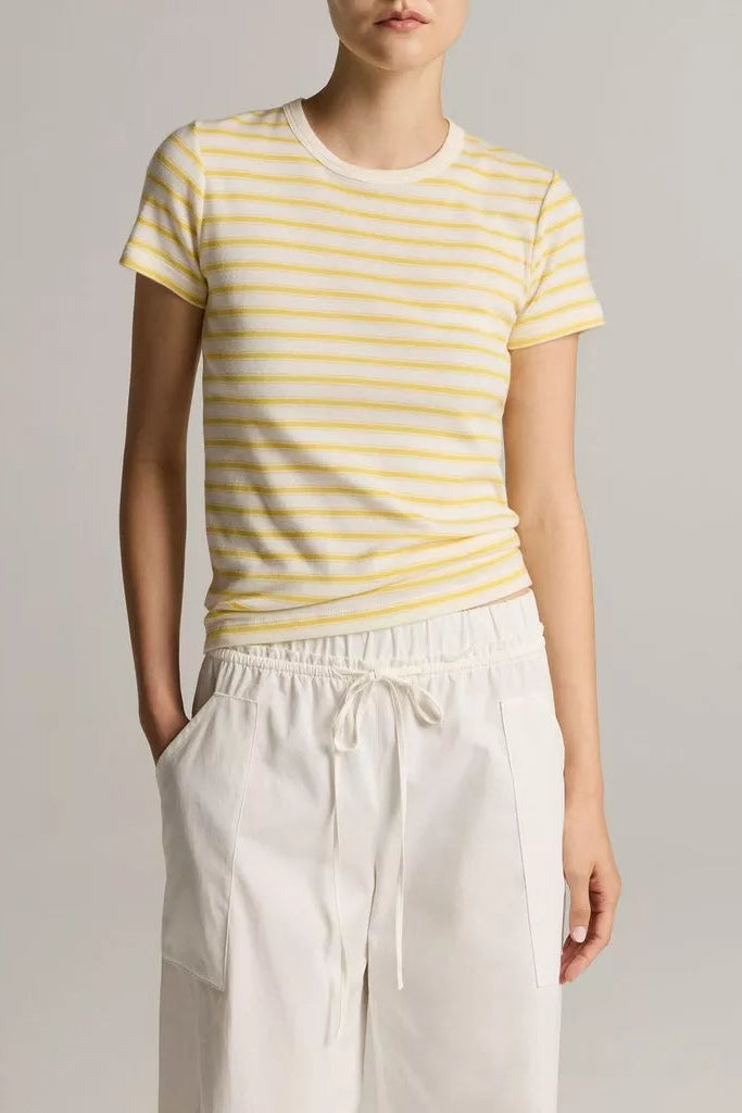 STRIPED SHRUNKEN TEE