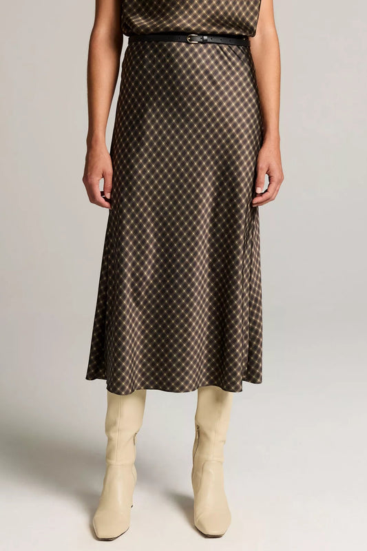 PLAID OMBRE SKIRT