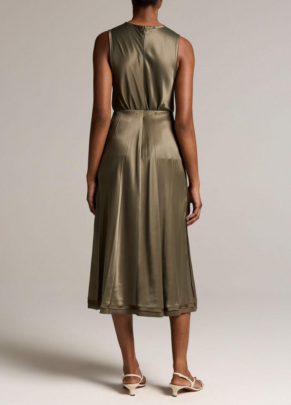 CREASED PLEATED SKIRT