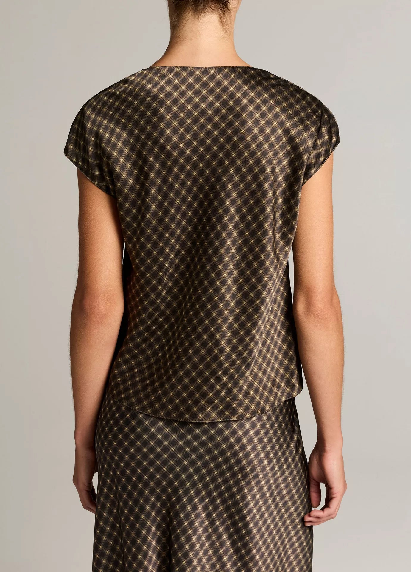 PLAID OMBRE BLOUSE