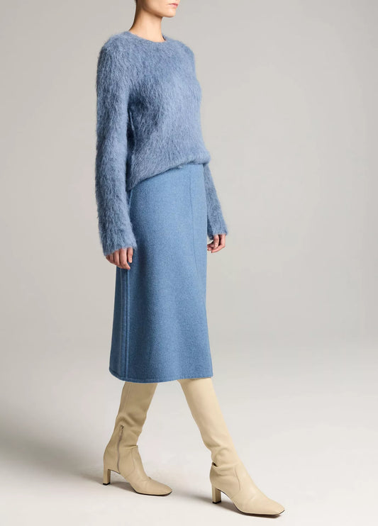 WOOL ZIP SKIRT