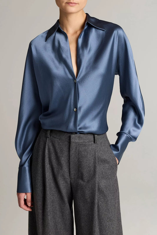 BIAS SILK BLOUSE