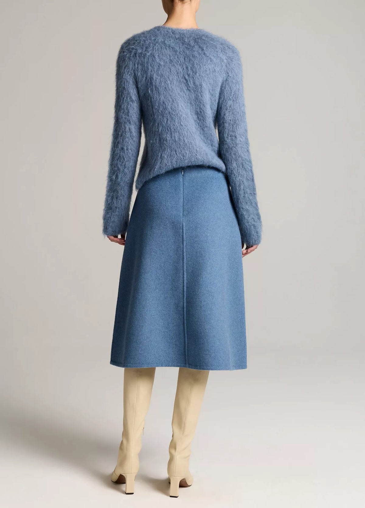 WOOL ZIP SKIRT