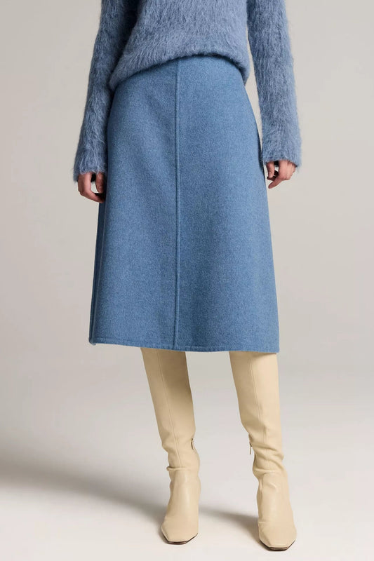 WOOL ZIP SKIRT