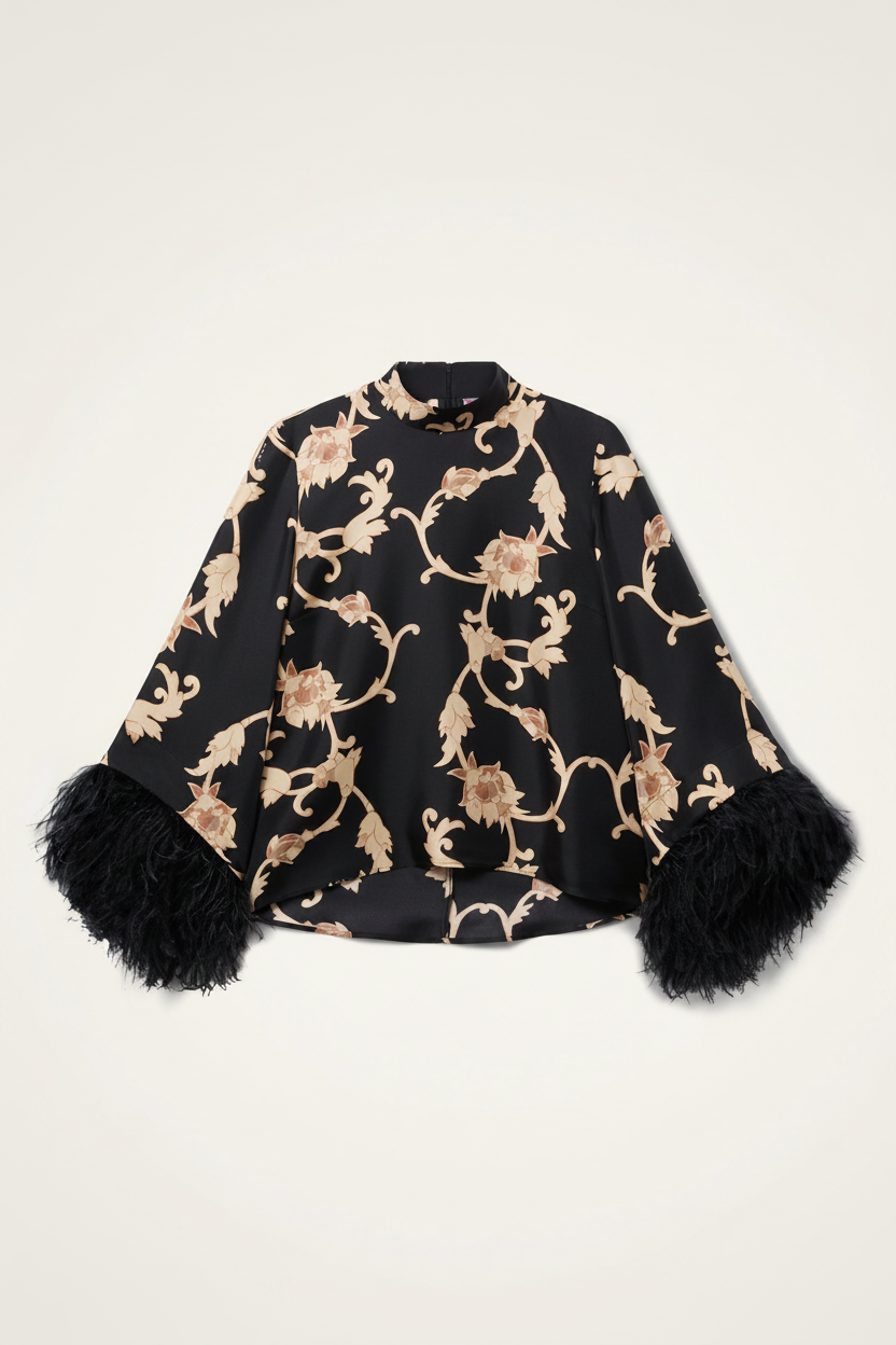 Feather Cuff Blouse - 2:3