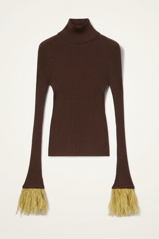 Feather Cuff Turtleneck - 2:3