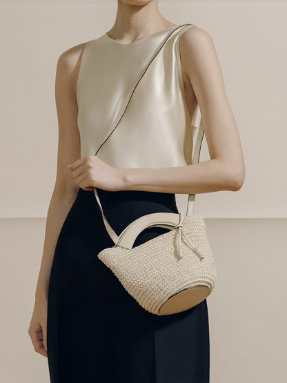 SMALL WOVEN SHOPPER