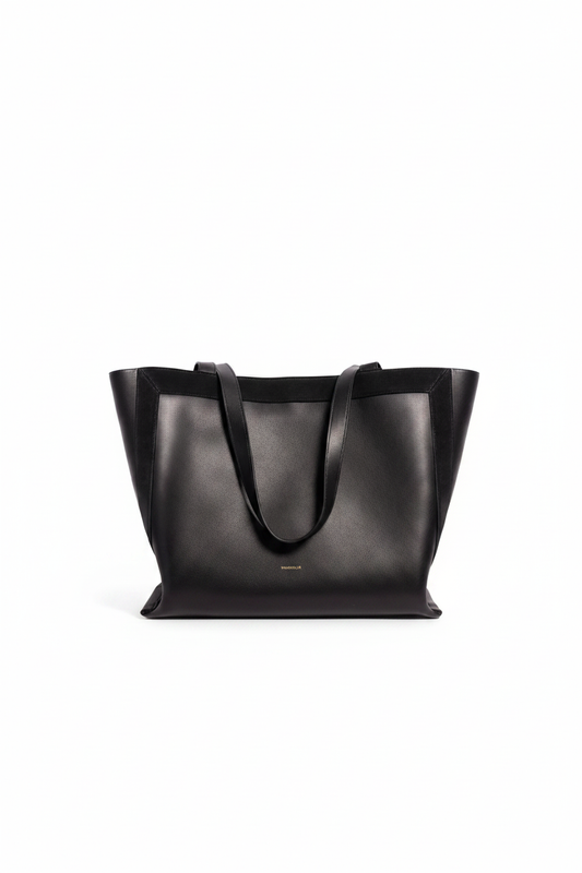Wandler Ida Tote Medium Black Suede front